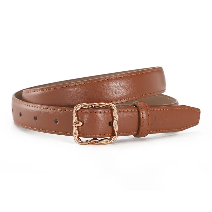 AOKANG Split Cow Leather Belts Women's Width 2.3CM-28