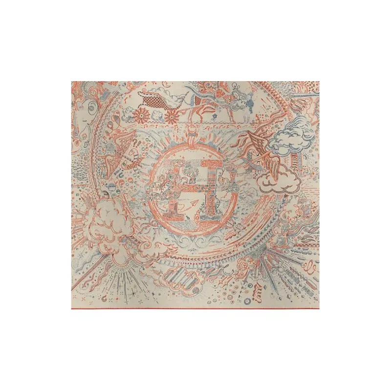 HERMES Cashmere Knit Scarves Men's Orange-1