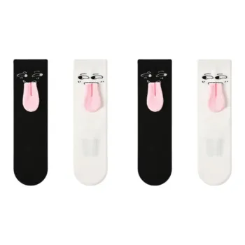 Vine Color Mid Calf Socks Unisex 4 Pack