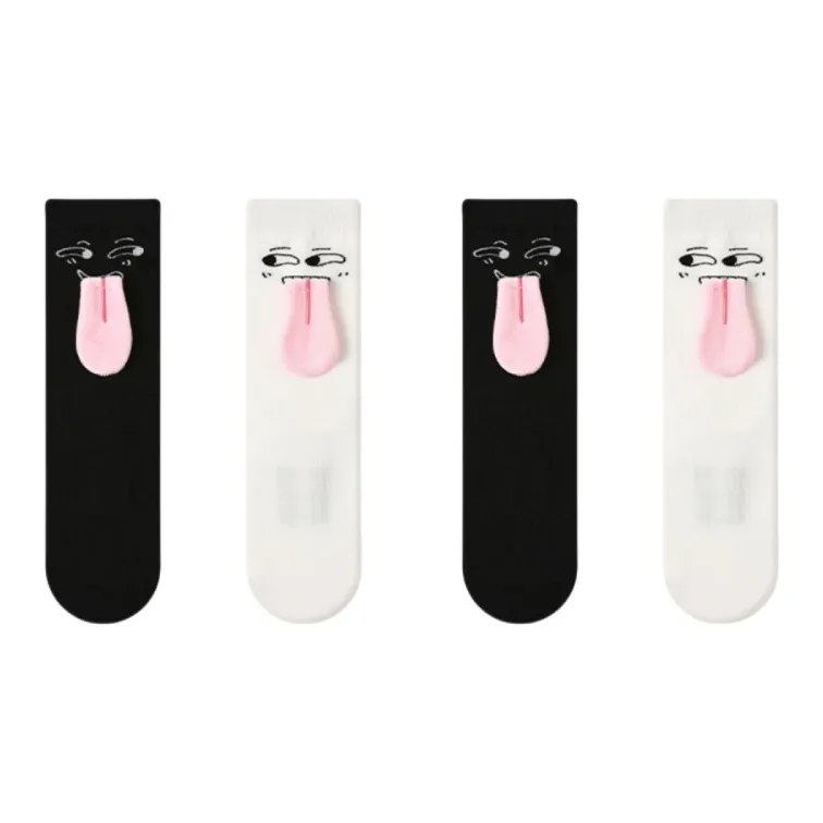 Vine Color Mid Calf Socks Unisex 4 Pack-0