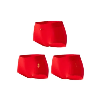 GUJIN Underpants Women's 3 Pack Red