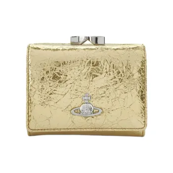 Vivienne Westwood Leather Wallet Small Size Women's Gold
