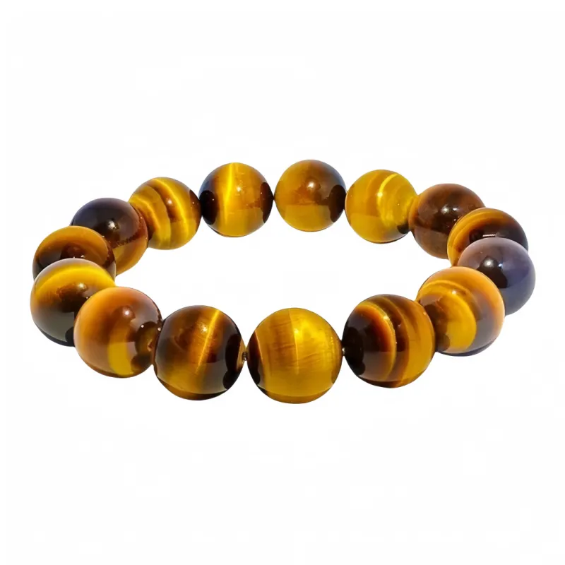 Stone On The Line Tiger's Eye Stone Bracelets Unisex-5