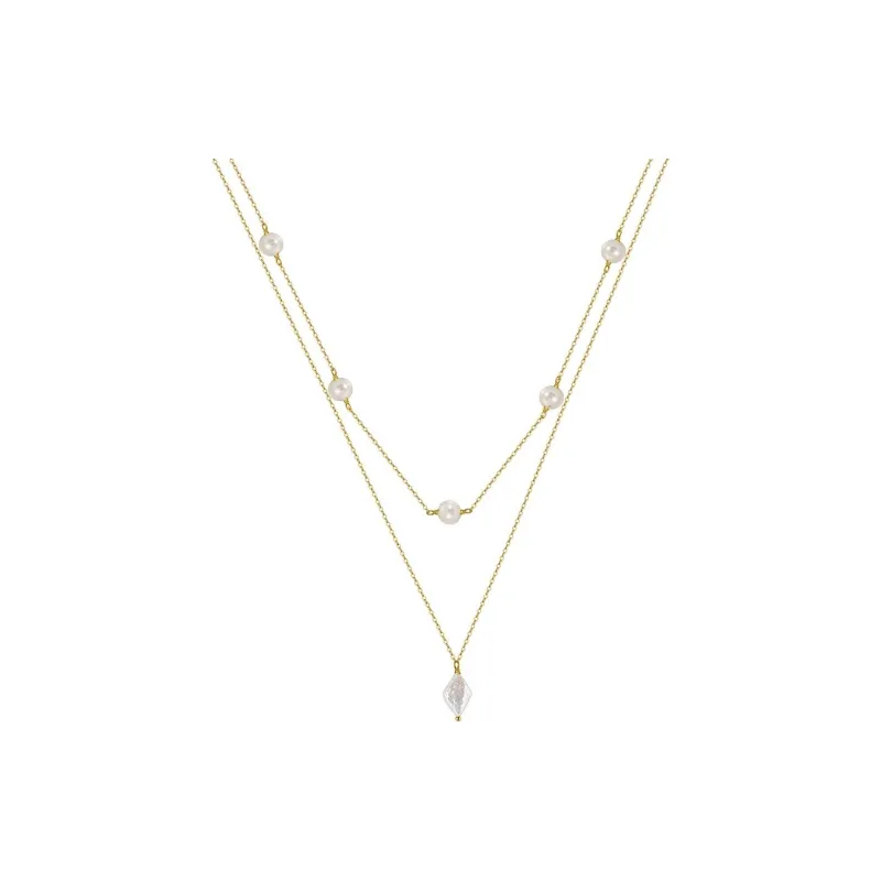 ZHENZHUAOMI Freshwater Pearl Necklaces Women's-0