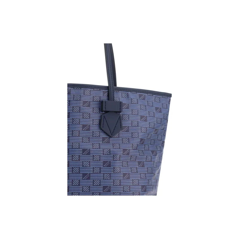 MOREAU Leather Handbag Shoulder Bag Medium Size Women's Marine Blue-2