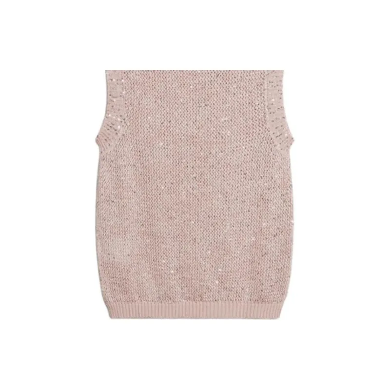 Golden Goose Sequined Mesh Knitted Tank Top-5