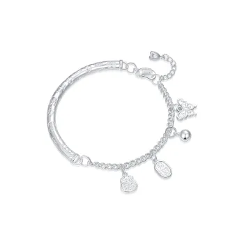 JINLIUFUJIXIANG S999 Fine Silver Bracelets Women's