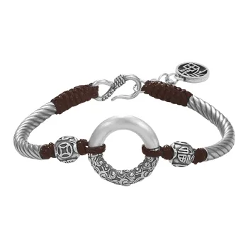 Inker Good Stone 999 Fine Silver Bracelets Unisex