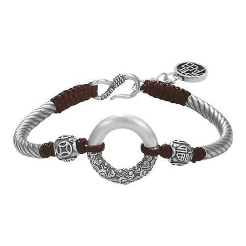 Inker Good Stone 999 Fine Silver Bracelets Unisex