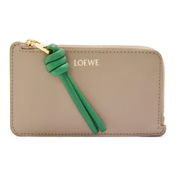 LOEWE Napa Calf Leather Card Holder Women's Sand Tropical Green