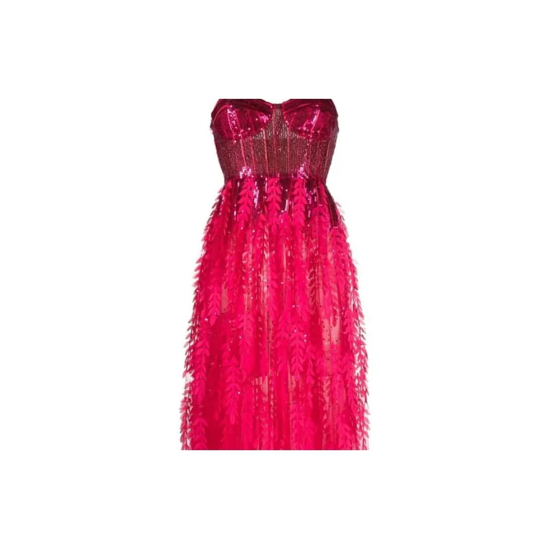 Elisabetta Franchi SS23 Sleeveless Dress Women's Fuchsia-3