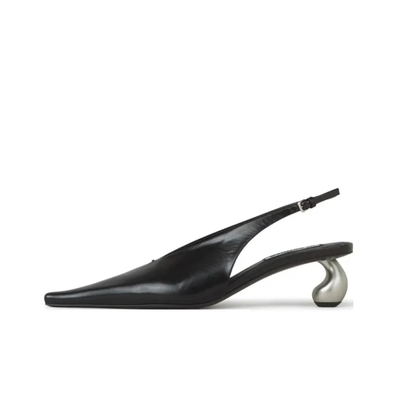 JIL SANDER Irregular Heel High Heels 5.5cm Women's Black-0