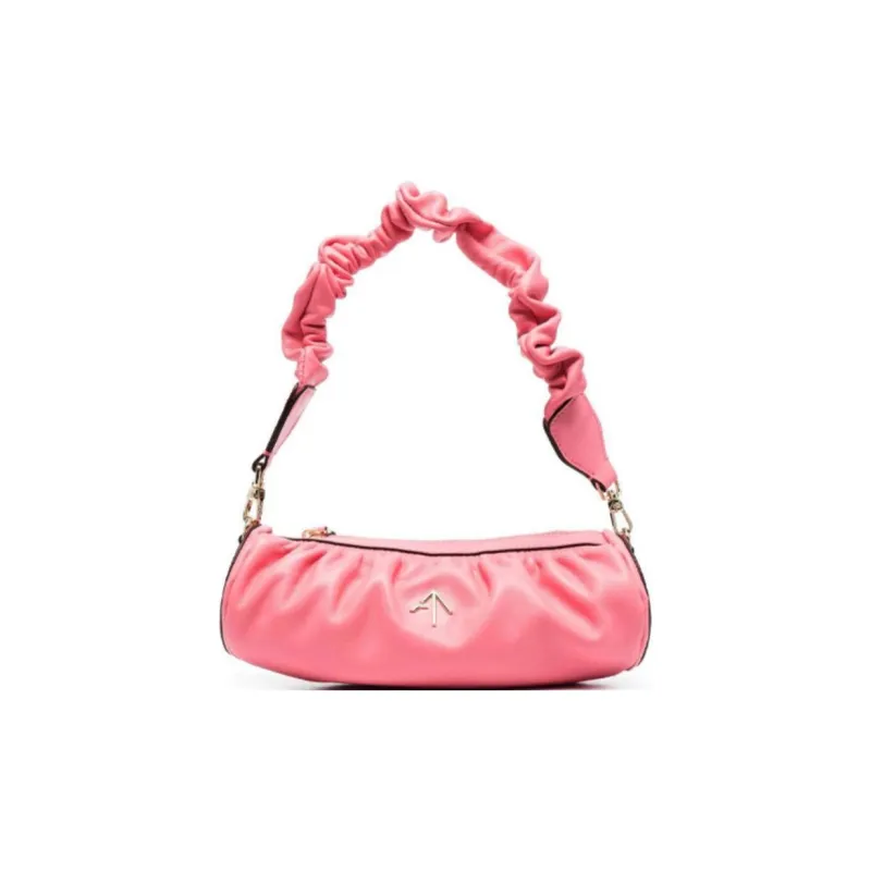 Manu Atelier Leather Arrow Bag, Underarm Shoulder Bag Women's Pink-0