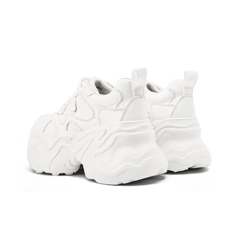 KMD Height Increasing Chunky Sneakers Women's White-3
