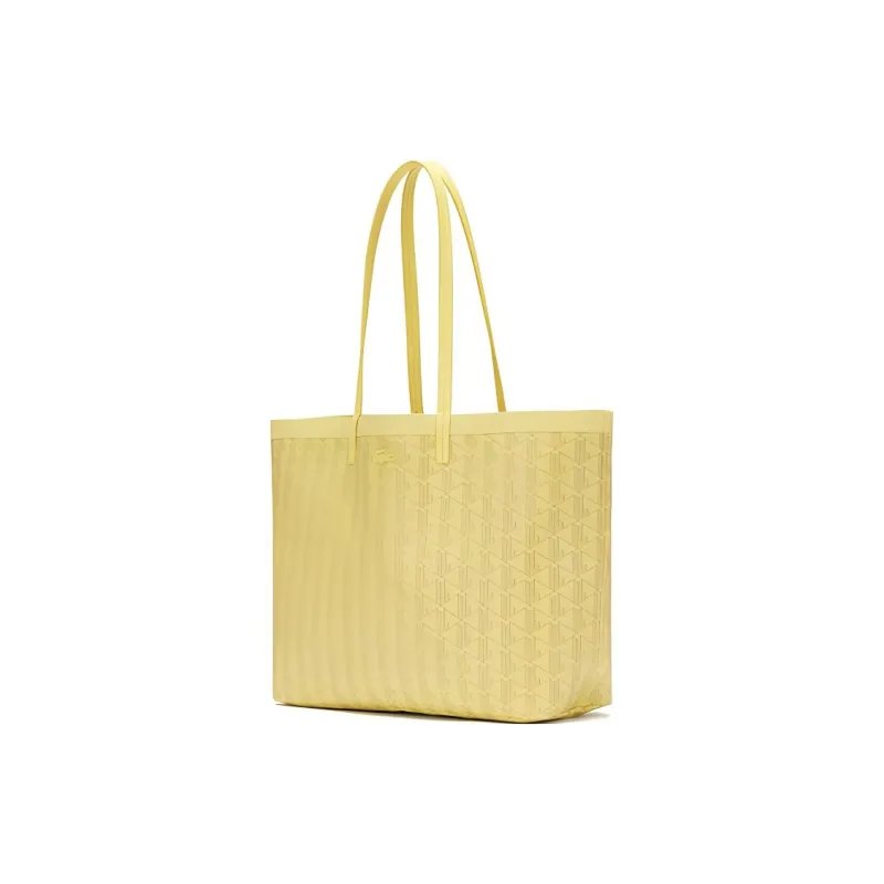 LACOSTE PVC Tote Bag Shopping Bag Shoulder Bag Handbag Large Size Women's Yellow-2