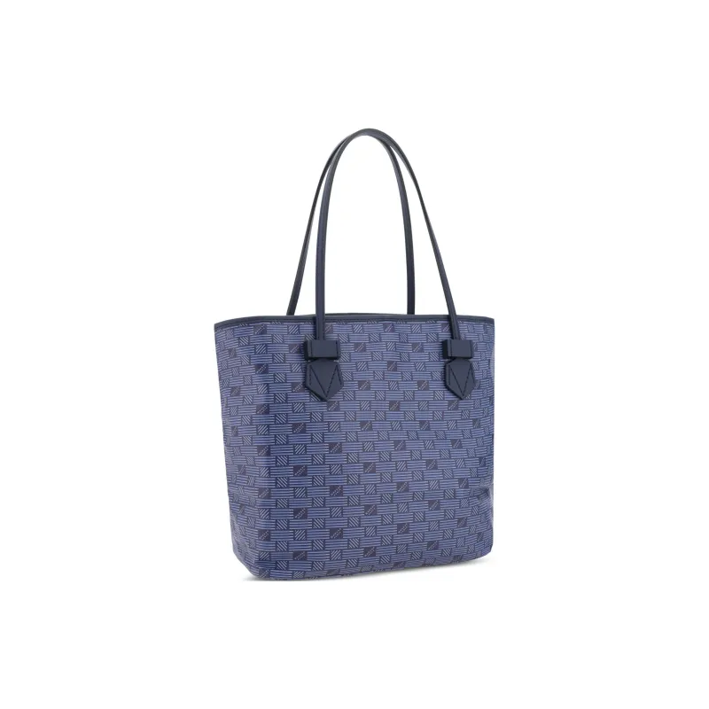 MOREAU Leather Handbag Shoulder Bag Medium Size Women's Marine Blue-1