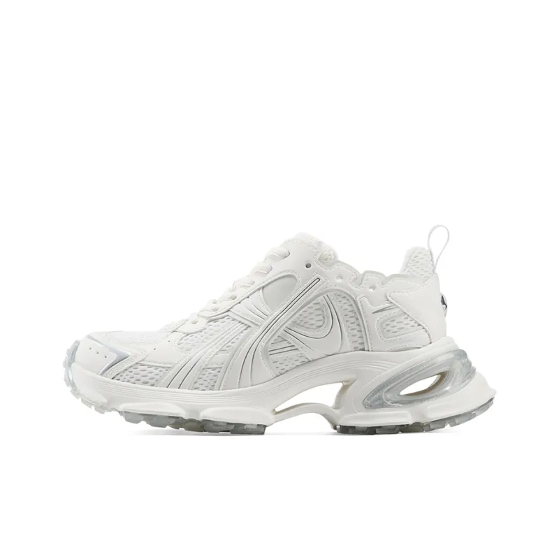 GG CC Chunky Sneakers Women's Low Top Silver/Ecru-5