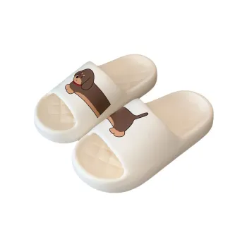 Thin Strips Slippers Unisex, Milk White