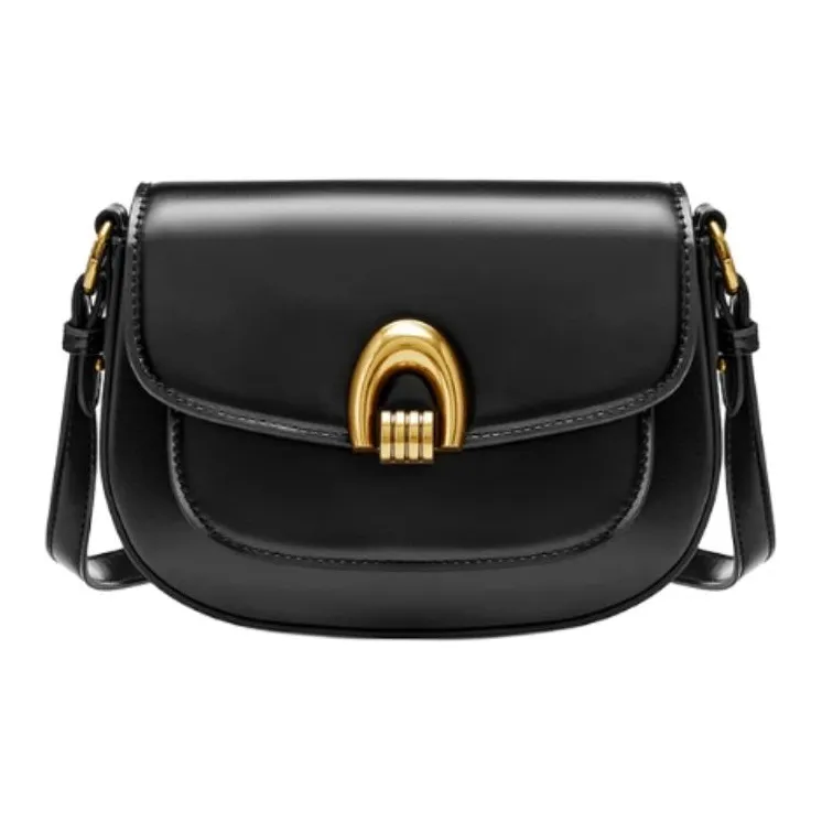 JOSINY PU Saddle Bag, Shoulder Bag Small Size Women's Black/Coffee-0