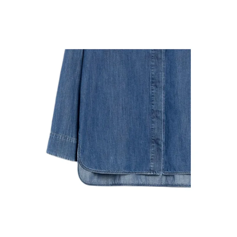 'S MAX MARA Unito Long Sleeved Denim Shirt-5