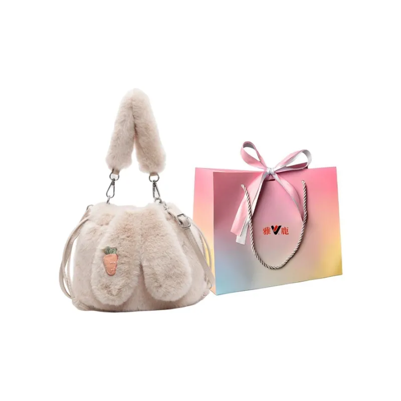 Yalu Plush One Shoulder Handbag Regular Women's Multicolor-19