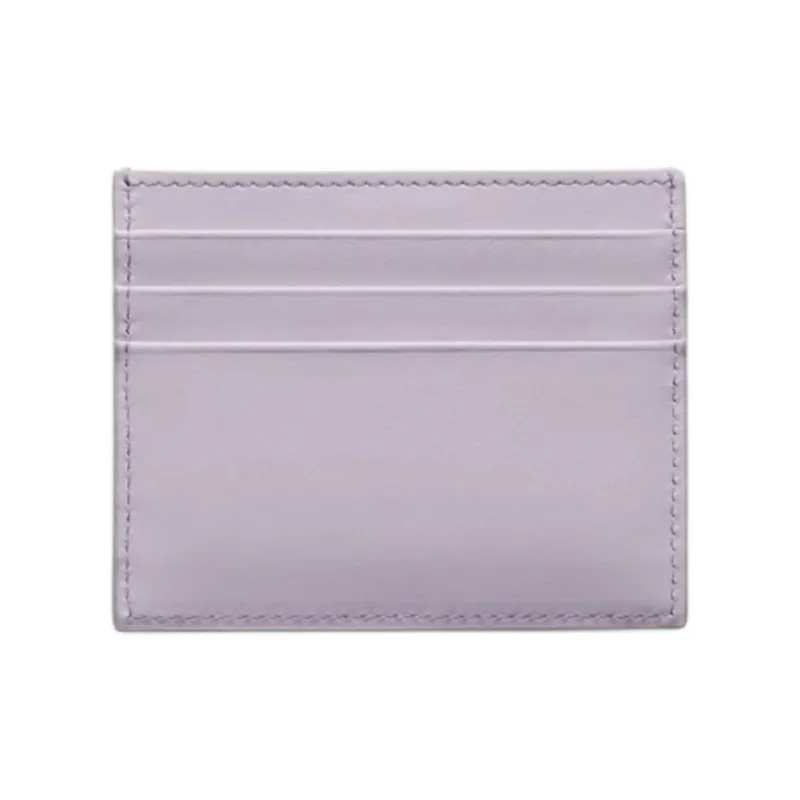 PRADA Leather Card Holder Women's Wisteria Purple-1