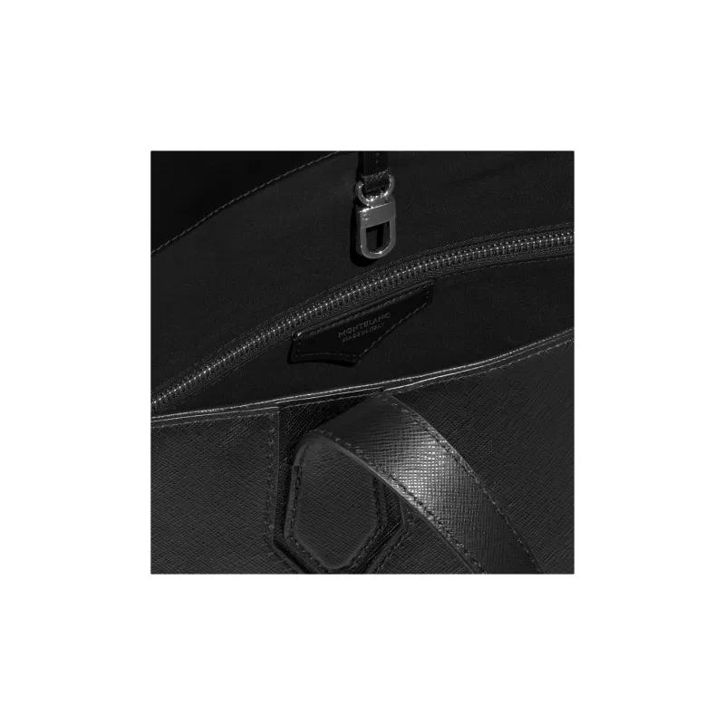 MONTBLANC Cow Leather Tote Bag, Shopping Bag, Handbag Women's Black-4