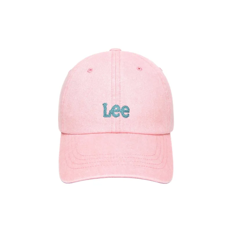 Lee Cotton Fabric Baseball Caps Unisex Pink-1