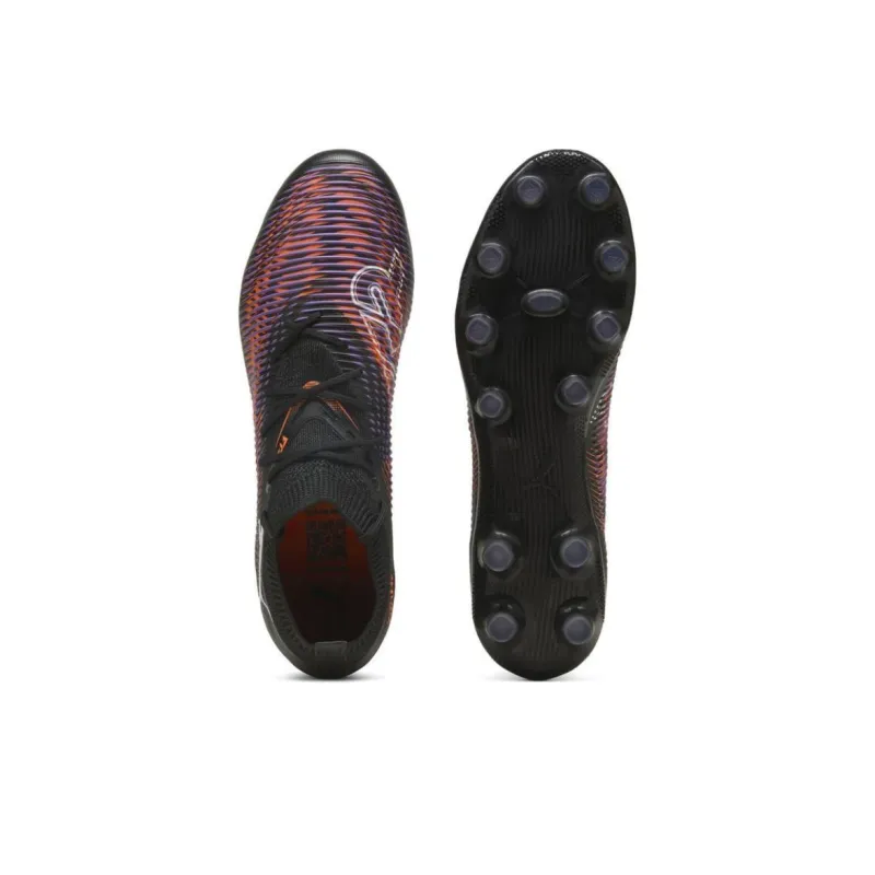 PUMA FUTURE 8 Slip Resistant And Breathable Soccer Shoes Unisex Black Purple-3