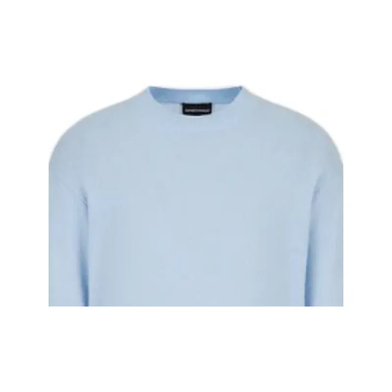 EMPORIO ARMANI Cashmere Sweaters Men Light Blue-4