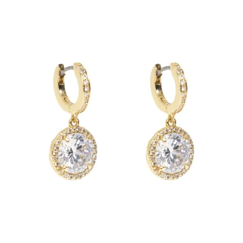 Kate Spade Something Sparkly Spade Huggies Earrings