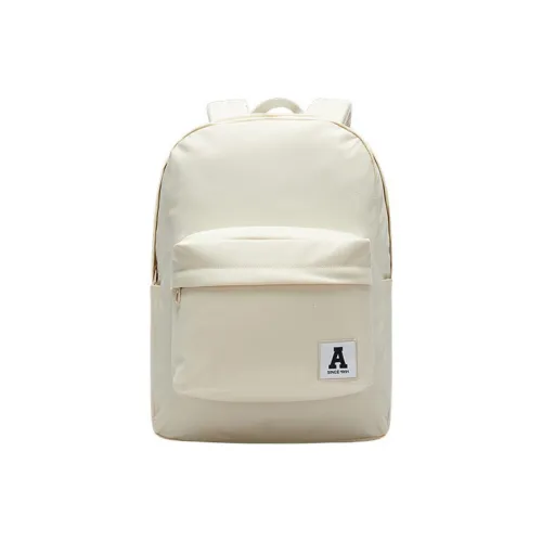 Anta Life Collection PU Backpack Unisex Light Beige White
