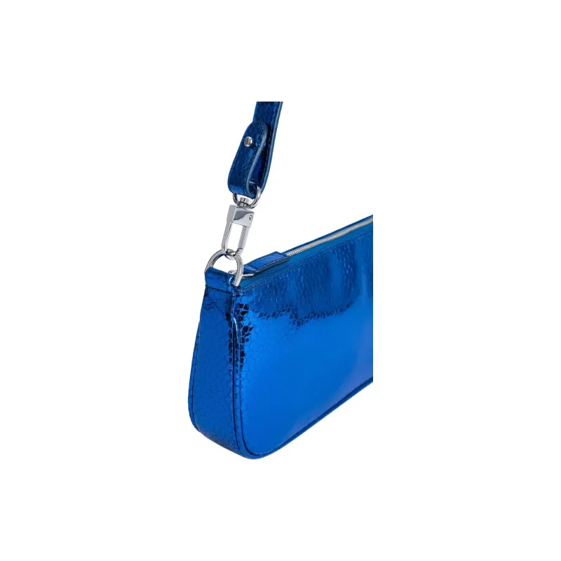 By Far Rachel Goatskin Baguette Bag Handbag Shoulder Bag Medium Size Women's Blue-3