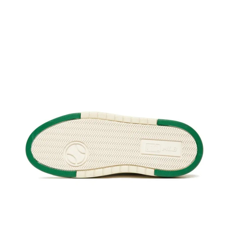 MLB Chunky Anti Slip And Wear Resistant Lightweight Low Top Skateboard Shoes Unisex White Green-4