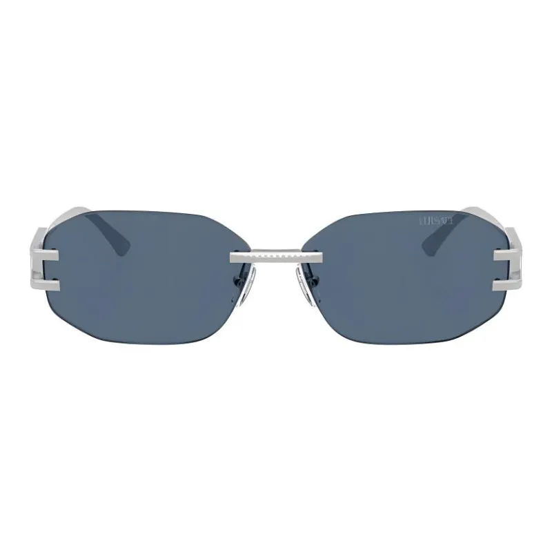 VERSACE Geometric Sunglasses Deep Blue-1