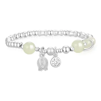 JINLIUFUJIXIANG Bracelets White Jade/Pale Greenish White Jade Women's