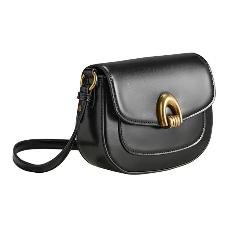 JOSINY PU Saddle Bag, Shoulder Bag Small Size Women's Black/Coffee-2