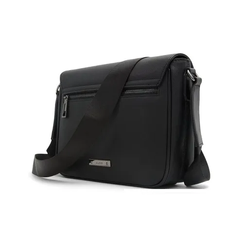 ALDO Artificial Leather Briefcase Crossbody Bag Medium Size Men's Black-1