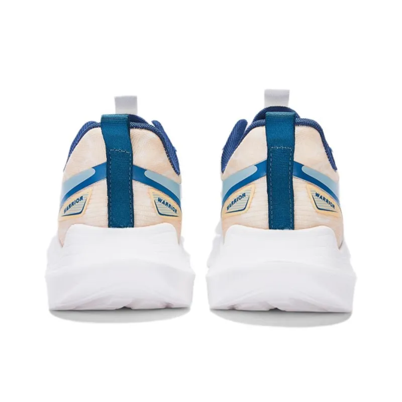 Warrior Breathable Cushioning Support Low Top Casual Running Shoes Men's White Blue Yellow-4