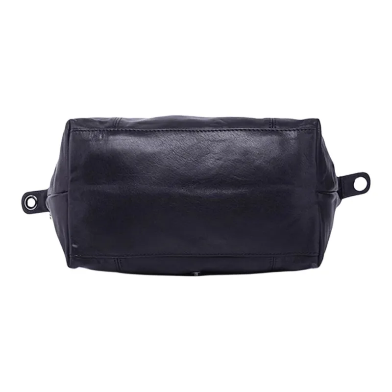 LONGCHAMP Le Pliage Cuir Lambskin Dumpling Bag One Shoulder Handbag Women's Black-4