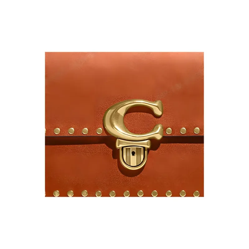 COACH Studio Tanned Leather Crossbody Bag Shoulder Bag Medium Size Women's Canyon Red-3