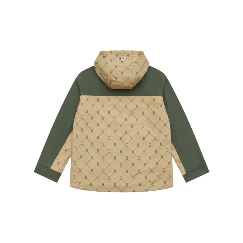 MLB MONOGRAM Collection Boston Red Sox SS25 Windproof Jacket Unisex Dark Khaki-1