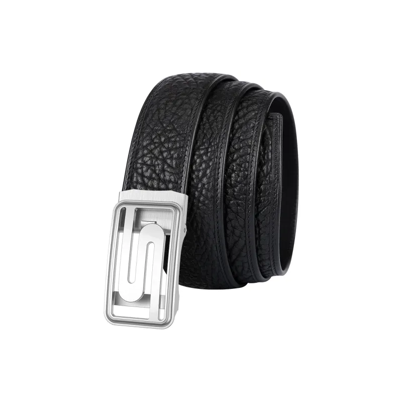 CATELLES Wild Cow Leather Textured Top Grain Cow Leather Leather Belts Men's Width  3.5cm-1
