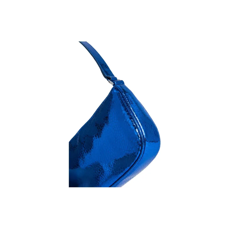 By Far Rachel Goatskin Baguette Bag Handbag Shoulder Bag Medium Size Women's Blue-4