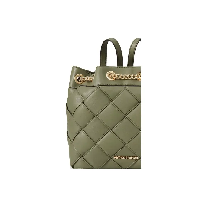 MICHAEL KORS Artificial Leather Backpack Small Size Women's Army Green-1