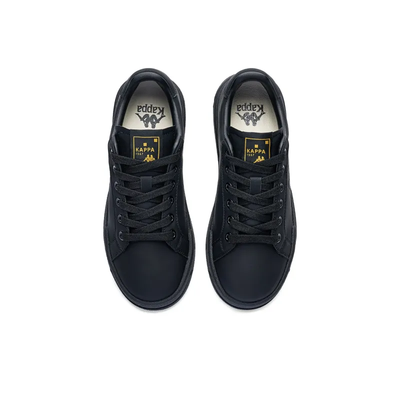Kappa Back to Back Anti Slip Wear Resistant Low Top Skateboard Shoes Unisex Black-3