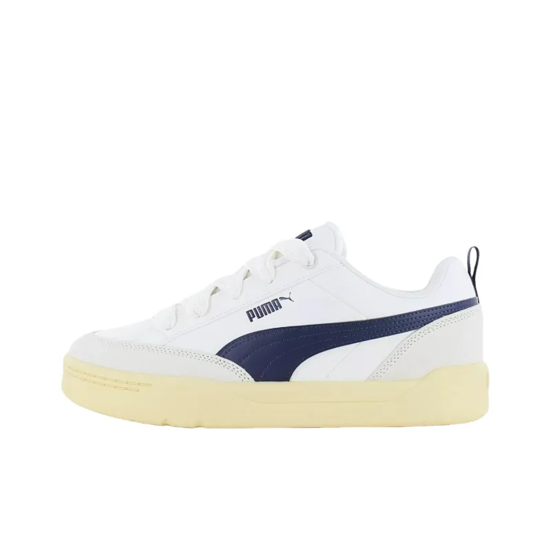 PUMA Park Lifestyle Anti Slip Wear Resistant Low Top Skateboard Shoes Men's White-0