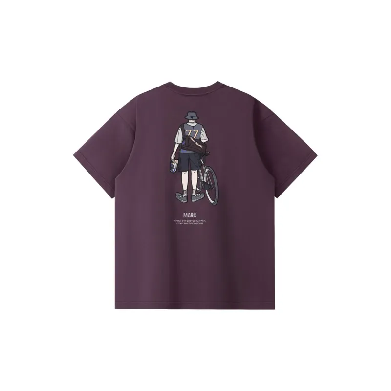 FAIRWHALE T Shirt Men's Dark Reddish Purple-1