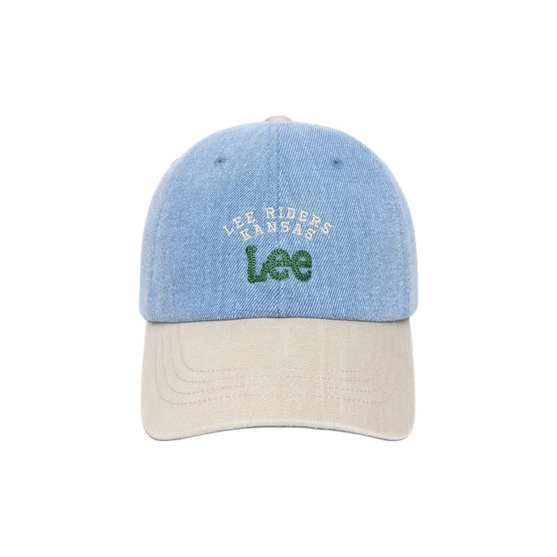 Lee Cotton Fabric Baseball Caps Unisex Blue-1