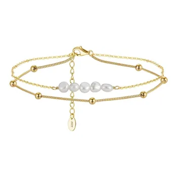 ZHENZHUAOMI Freshwater Pearl Anklets Women's